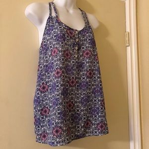 Hippie Rose Blue and Purple Floral Blouse